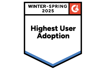 G2 Highest User Adoption Badge